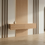Console table Aomori — wall-mounted solid oak console table, handcrafted by FUKUI (photo 2)