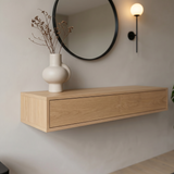Console table Berlin — wall-mounted solid oak console table, handcrafted by FUKUI (photo 3)