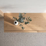 Console table Morioka — wall-mounted solid oak console table, handcrafted by FUKUI (photo 4)
