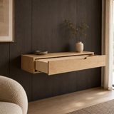 Console table Nara — wall-mounted solid oak console table, handcrafted by FUKUI (photo 3)