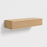 Console table Verona — wall-mounted solid oak console table with grooved front, by FUKUI (photo 5)