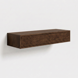 Console table Verona — wall-mounted solid oak console table with grooved front, by FUKUI (photo 6)