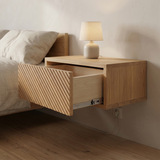 Bedside table Sakai — floating solid oak bedside shelf with drawer, by FUKUI (photo 3)