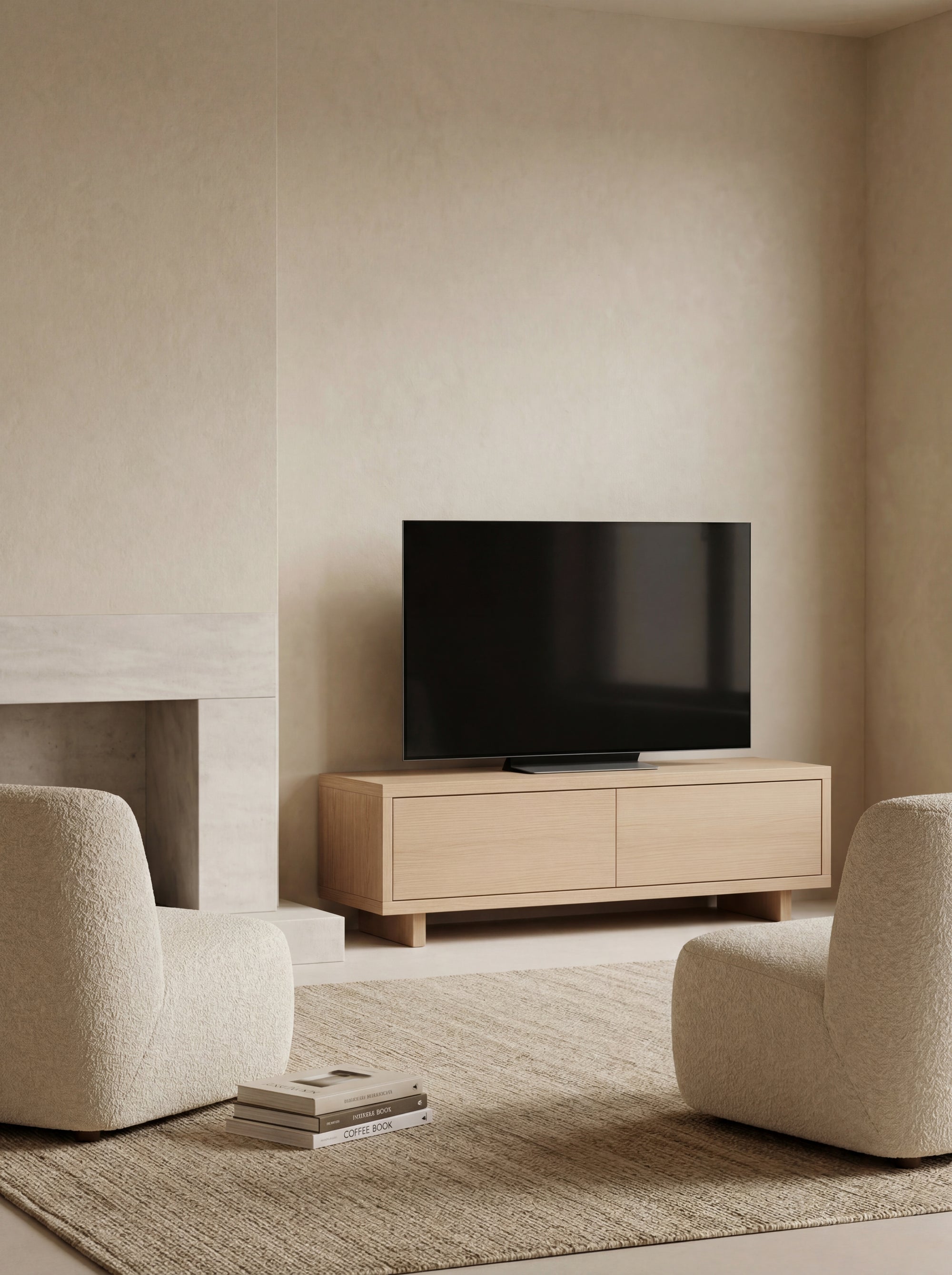 TV cabinet Oita — low-profile solid oak TV cabinet, Japandi design by FUKUI