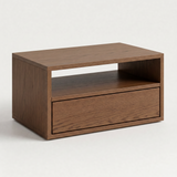 Bedside table Toyama — wall-mounted solid oak bedside table with open shelf, by FUKUI (photo 6)